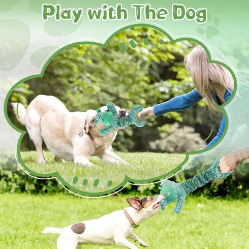 Large Squeaky Dog Toys: Plush Dog Toys with Soft Fabric for Small, Medium, and Large Pets - Tug of War Dog Toys for Indoor Play...