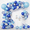 RUBFAC Blue Balloons Garland Arch Kit, Blue and White Balloons, Royal Blue Baby Blue White Sliver Balloon Arch for Baby Shower Birthday Graduation...