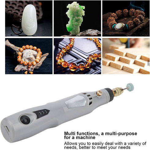 Cordless Rotary Tool Kit, Electric Mini Grinder Drill Set with 3 Gear RPM, 0.5-3.5mm Clamping Range, Multi Purpose Rechargeable Polishing Machine ...