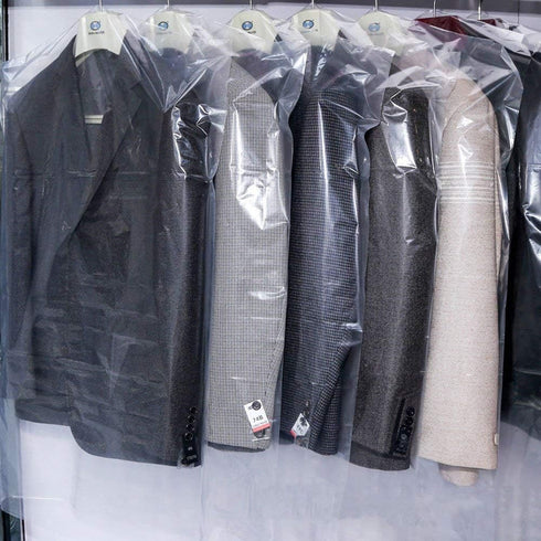20Pcs Dry Cleaner Bags Plastic Clear Can be Hung Transparent Clothing Dust Cover...