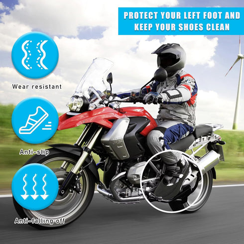 Motorcycle Shifter Shoe Protector, Motorbike Protective Gear Shifter Cover, Adjustable Anti-Slip Boot Shift Guards Pad, Toe Protector Motorcycle A...