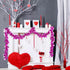 KIMOBER 33 Ft Valentine's Day Tinsel Garland,Roes Red White Heart Metallic Hanging Garland for Party Decoration Supply...