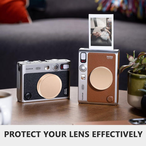 CAIYOULE for Fujifilm Instax Mini EVO Lens Cap for Fujifilm Instax Mini EVO Accessories, Including Aluminum Lens Cap, Screen Protector and Mini Al...
