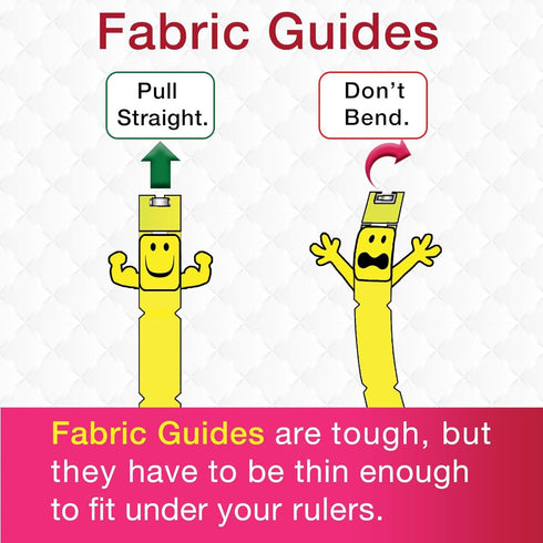 Guidelines4Quilting Quilt Ruler Upgrade Kit for 12 Inch and 24 Inch Rulers, Cut Accurate Strips and Squares Even in 1/8 Inch Increments with No Fa...