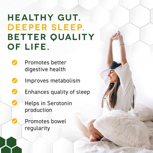 SleepBiotic Prebiotic Fiber Blend - Prebiotic Fiber Powder w/German Chamomile & Green Banana Flour - Prebiotic Powder Fiber Supplement for Healthy...