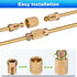 Spurtar 21Pcs 3/16 Brake Line Fittings 3/8 Inch-24 Threads, Brake Line Pressure Fittings for 3/16 Inch Brake Line, Brass Brake Line Fitting Assort...