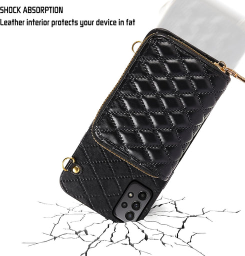 Furiet Detachable Crossbody Strap Wallet Case for Samsung Galaxy A23 5G/4G with Zipper Purse, Multi Card Slots and PU Leather Stand Shockproof Cel...