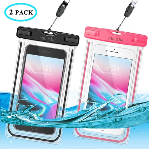 Waterproof Phone Pouch Case, 2-Pack Universal Waterproof Cell Phone Bag/Holder for iPhone 15 14 13 12 11 Pro Max XS Max, SE XR X 8 7 6S Plus, for ...
