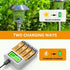 Henreepow AA Rechargeable Batteries for Solar Lights Ni-MH AA Solar Battery Pre-Charged 1.2V 1300mAh Long Lasting Performance (AA-1300mAh-12pack)...