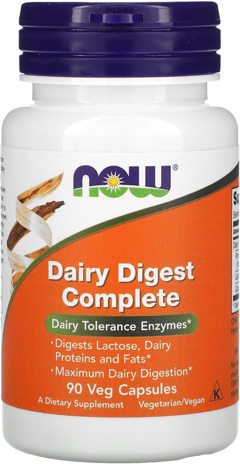 NOW Dairy Digest Complete,90 Veg Capsules...