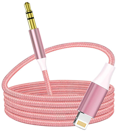 Apple MFi Certified Aux Cord for iPhone, Lightning to 3.5mm Jack Nylon Braided Audio Cable for iPhone 14 13 12 11 XS XR X 8 7 6 iPad to Car/Home S...