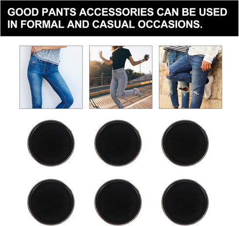 Non- Slip Pants Buttons 12Pcs Adjustable Buttons Instant Waist Button Extender Pants No Sew Button for Jean Pants Adjustable or Reduces Removable ...