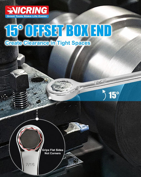 Small Wrench Set 20 Pcs Mini Metric and SAE Ignition Wrench Set Combination Open and Box End Wrench Set with Storage Pouches and Key Chains...