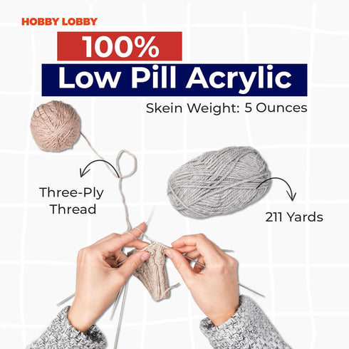 Yarn Bee 5 - Bulky Yarn for Crocheting & Knitting – Soft Yarn Skein – 211 Yards of Low Pill Acrylic Yarn for Crocheting Blankets, Hats, & More – C...