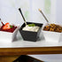 Lillian Tablesettings Plastic 8 oz | Black Rectangles Servingware | Pack of 20 Party Bowls, 3.5 x 3.5 x 7.5 inches...