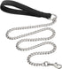 Chain Heavy Duty Metal Dog Leash, 6FTx3mm Chew Proof Pet Leash Chain with Soft Padded Handle for Large & Medium Size Dogs Walking, Training and Tr...
