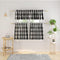 3 Pc Cotton Classic Country Farmhouse Kitchen Window Curtain -Black & White Buffalo Check Tier & Valance Set, 54" x 18" / 27" x 36"...