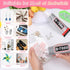 2 x 110ML B7000 Rhinestone Glue with Clear Rhinestone Kit, B-7000 Glue with Flatback Gems Crystal Rhinestones Jewelry Making Tools for Clothes Tum...