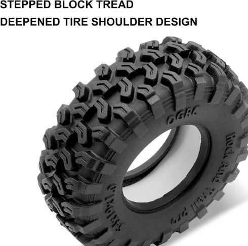 OGRC 1.0 Tires Dual Stage Foam Tyres Soft & Sticky for 1/24 SCX24 Gladiator Bronco C10 JLU Deadbolt B17 FCX24 1/18 TRX4-M - Rock and Trail Pro...