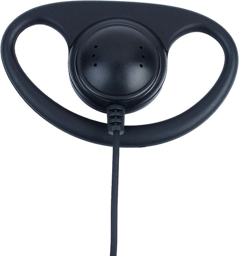 D Shape Earpiece Headset with Big PTT for 2 Pin Walkie Talkie Radio Compatible with Baofeng Kenwood Arcshell V-5R BF-F8HP BF-888S AR-5...