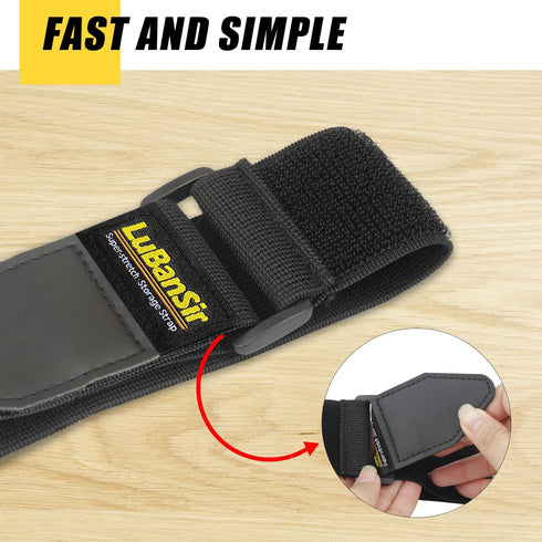 LuBanSir Cinch Straps, 2" x 12" (8 Pack) Elastic Hook and Loop Storage Strap for Extension Cord, Cable, Cord Wrap, Rope and Hose...