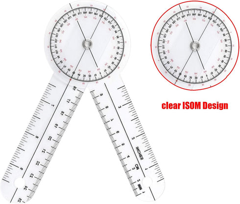 6" Goniometer 360 Degrees Protractor Medical Ruler Assess the Patient's Range of Motion...