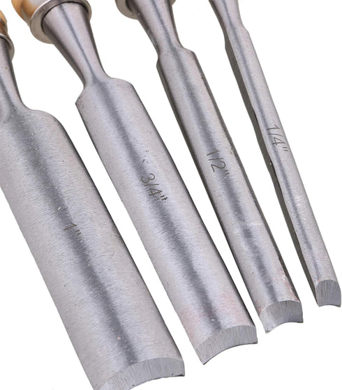 Semicircle Chisel Inner Edge Woodworking Gouge for Carpenter Wood Hand Chisel Tool Pack of 4...