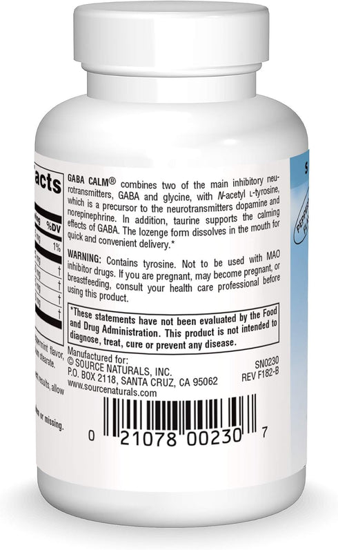 Source Naturals Serene Science, GABA Calm Quick Dissolving Peppermint Flavor - 30 Lozenges...