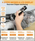 Dog Cat Clippers for Matted Hair - 4-Speed & LCD Dog Clippers for Grooming, Rechargeable for Large&Small Dogs and Cats with Thick Coats - Low Nois...