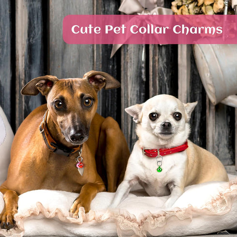 Bells for Dog Collars, 24 Pack Pet Cat Puppy Dog Bells for Collar Metal Jingle Bells Loose Beads Festival Party Decoration Charm Training Pet Pend...