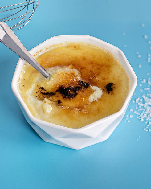 DELLING Ramekins 8 oz, Creme Brulee Ramekins, Porcelain Ramekins Oven Safe, Geometric Style Ramekins for Baking Souffle, Ice Cream, Snack, Charcut...