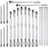 22 Pieces Stainless Steel Lab Spatula Micro Scoop Set Laboratory Sampling Spoon Mixing Spatula for Powders Gel Cap Filler...