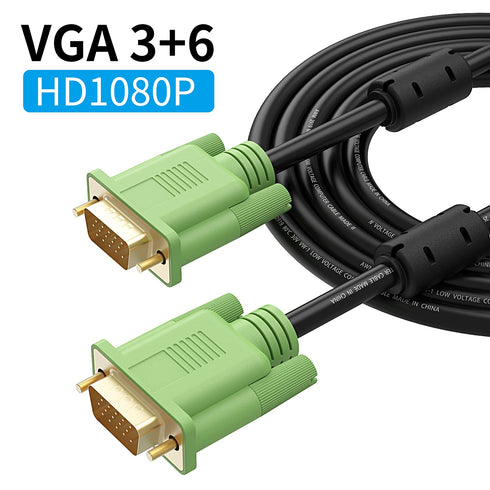 VGA Cable 15ft, VGA to VGA HD15 Monitor Cable for PC Laptop TV Projector-15Feet...