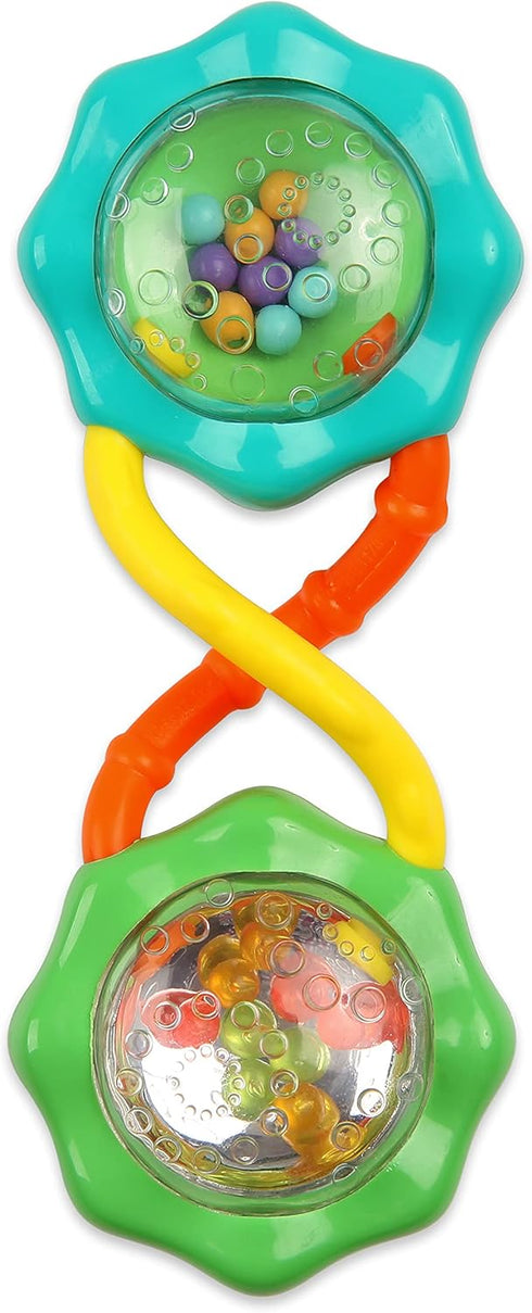 Bright Starts Little Shakers 6pc Gift Set - BPA-Free Easy-Grasp Baby Rattles and Teethers, Unisex, 3 Months+...