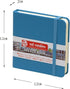 Tarence T9314-214M Art Creations Sketchbook, Drawing Notebook, 4.7 x 4.7 inches (12 x 12 cm), Lake Blue, Thickness: 4.9 oz/sq ft (140 g/m2), Fine,...