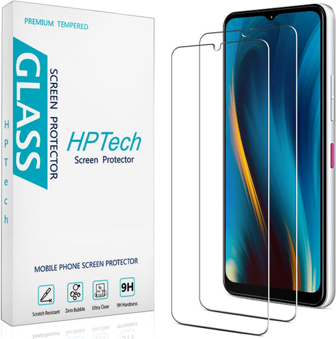 HPTech (2 Pack) Designed for T-Mobile REVVL 7 5G Tempered Glass Screen Protector, Anti Scratch, Bubble Free...