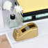 Desktop Tape Dispenser 1 Inch Core Acrylic Tape Dispensers, Gold Tape Holder for Desktop, Non-Skid Base, Office Desk Accessories (Gold - A)...