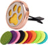 Framendino, 1 Pack Dog Paw Print Essential Car Oil Diffuser with 10 Felt Refill Pads Aromatherapy Car AIR Freshener Vent Clip Lockets for Men Wome...