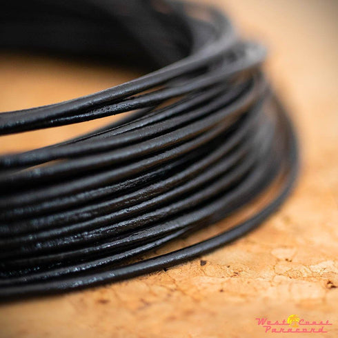 2mm Genuine Round Leather Cord Strips for Bracelets, Necklaces, Beading, and Other Jewelry Making – 10 Yards / 9.1 Meters – Light Blue...