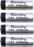 Blomiky 4 Pack 3.6V 2700mAh ER14505 Lithium AA Size Li-SOCL2 Battery for Smart Electronic Sensor Gas Water Meter 14505 4...