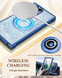 for Samsung Galaxy S24 Ultra Case - Women Glitter Bling Compatible with MagSafe Ring Stand Magnetic Phone Case Girly Cute Girls Sparkly Luxury Ele...