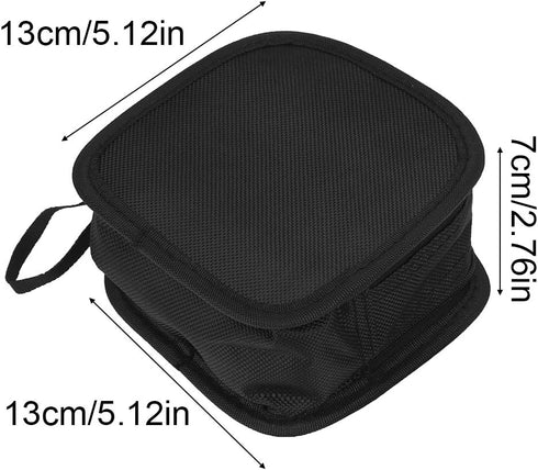 Filter Case, 9-Pocket Camera Lens Filter Carry Case, Nylon Case Wallet Pouch for DSLR Camera Lens Filters, for 25-95mm Filters, with Shoulder Stra...