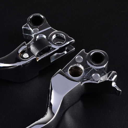 2X Chrome Brake Clutch Hand Levers Fit Harley Davidson Dyna XL Sportster 883 1200 Softail Fat Boy Road King...