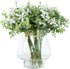 Artificial Flowers Eucalyptus Leaf Babys Breath Gypsophila Bouquets Wedding Party Home Decor,Pack of 1(White)...