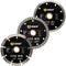 (3 Pack, 4 1/2 inches) GRAFF Diamond Blade for Angle Grinder - Diamond Cutting Wheel for Dry and Wet Cutting Stone, Marble, Granite, Brick, Masonr...