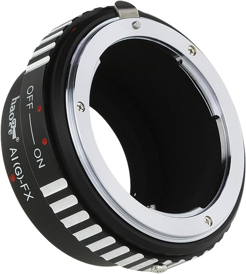 Haoge Lens Mount Adapter for Nikon Nikkor G/F/AI/AIS/D Lens to Fujifilm Fuji X FX Mount Camera as X-A5 X-A10 X-A20 X-E1 X-E2 X-E2s X-E3 X-H1 X-M1 ...
