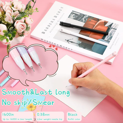 42 Pcs Stationery Set 6 Color Cute Sticky Notes 30 Pcs Paper Clips and 6 Pcs Cute Pen Lover Gifts Lovely Office Desk Accessories for Work School O...