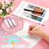 42 Pcs Stationery Set 6 Color Cute Sticky Notes 30 Pcs Paper Clips and 6 Pcs Cute Pen Lover Gifts Lovely Office Desk Accessories for Work School O...
