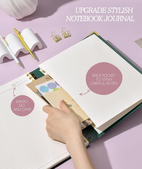 Aesthetic Spiral Notebook Journal for Women, 10.5" x 8.5" A4 Cute Lined Notebooks for Work, Large Hardcover College Ruled Notebook, 100 GSM Paper,...