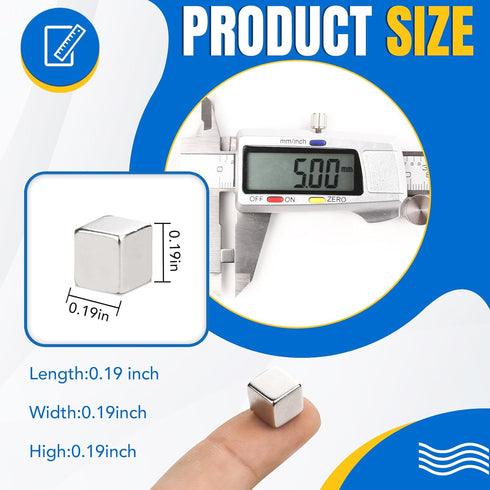 LOVIMAG 50Pcs Fridge Magnets, 5x5x5mm Refrigerator Magnets, Magnets for Fridge, Magnets for Whiteboard, Magnets for Crafts, Small Magnets, Mini Ma...